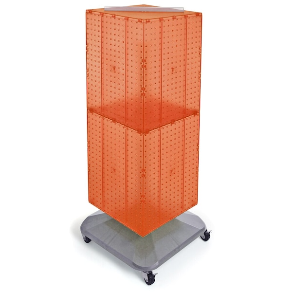 Azar Displays Four-Sided Pegboard Tower Revolving Display Panel Size 14"W x 40"H 701436-ORG - main